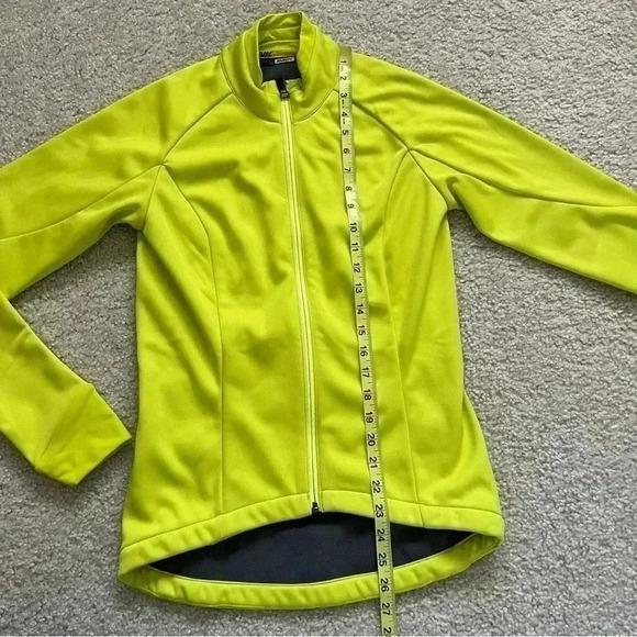 Mavic Women Biking Cycling Jacket Size Medium Yellow Full Zip Made In France - Picture 6 of 16